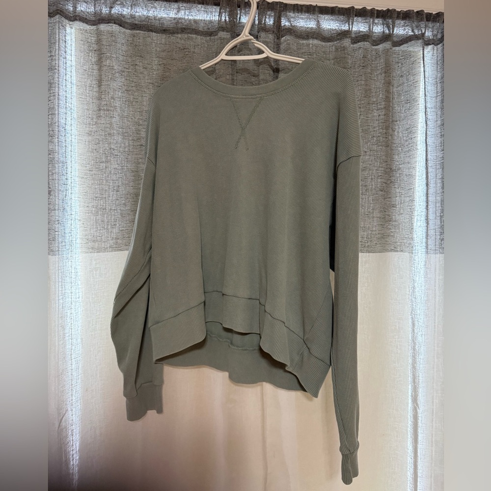 Jockey Seafoam Waffle Knit Long Sleeve